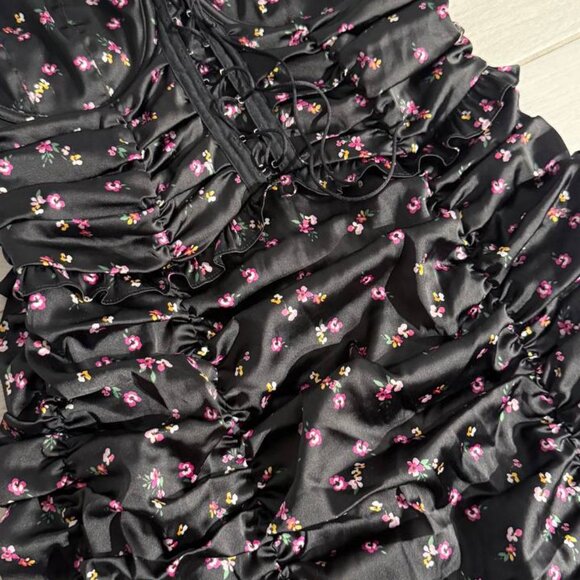 For Love & Lemons Floral Corset Mini Dress (Runs Small) - XL - Picture 6 of 12